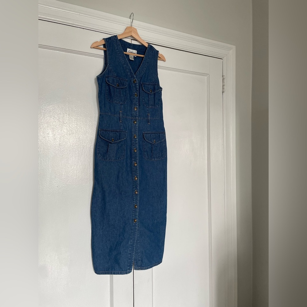 Vintage Denim Button-Down Dress by California Gold Rush